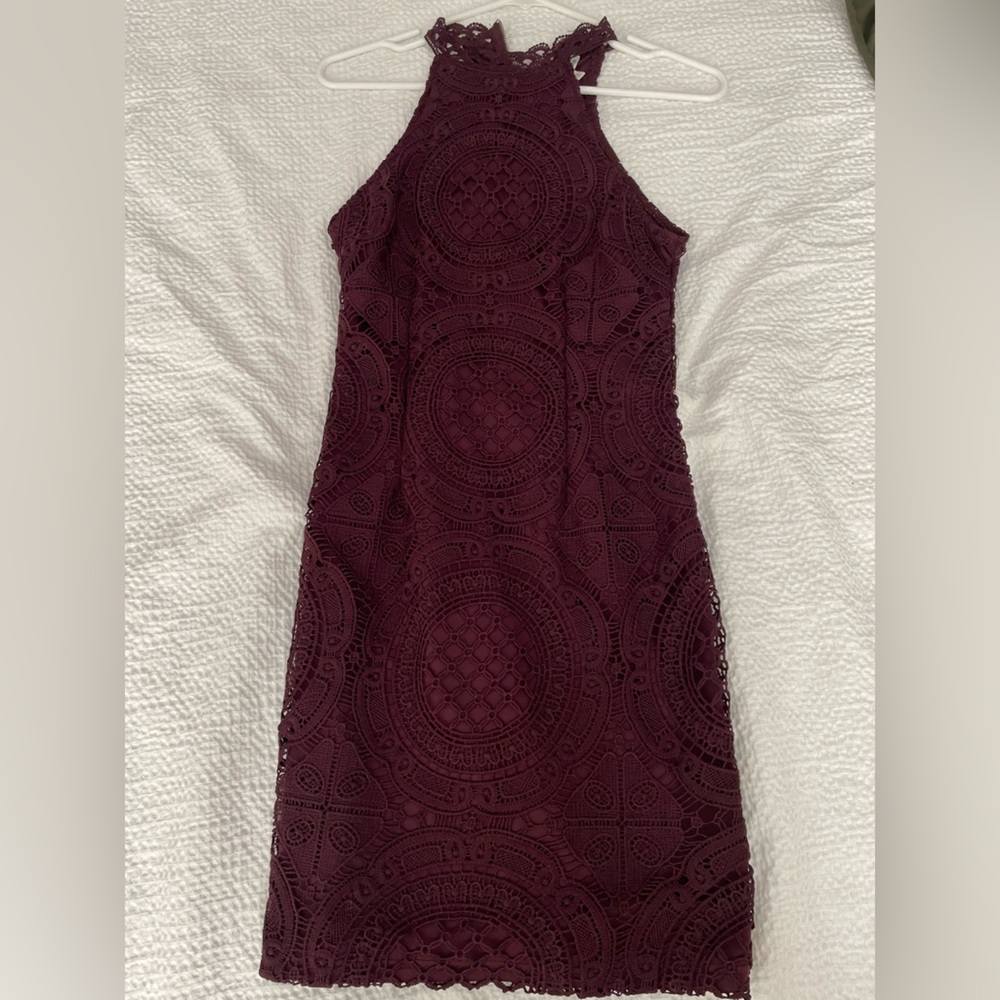 Burgundy dress